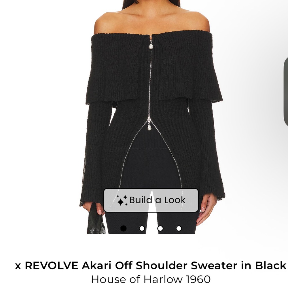 × REVOLVE Akari Off Shoulder Sweater in Black House of Harlow 1960 Black